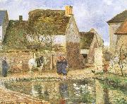 Camille Pissarro Duck pond oil